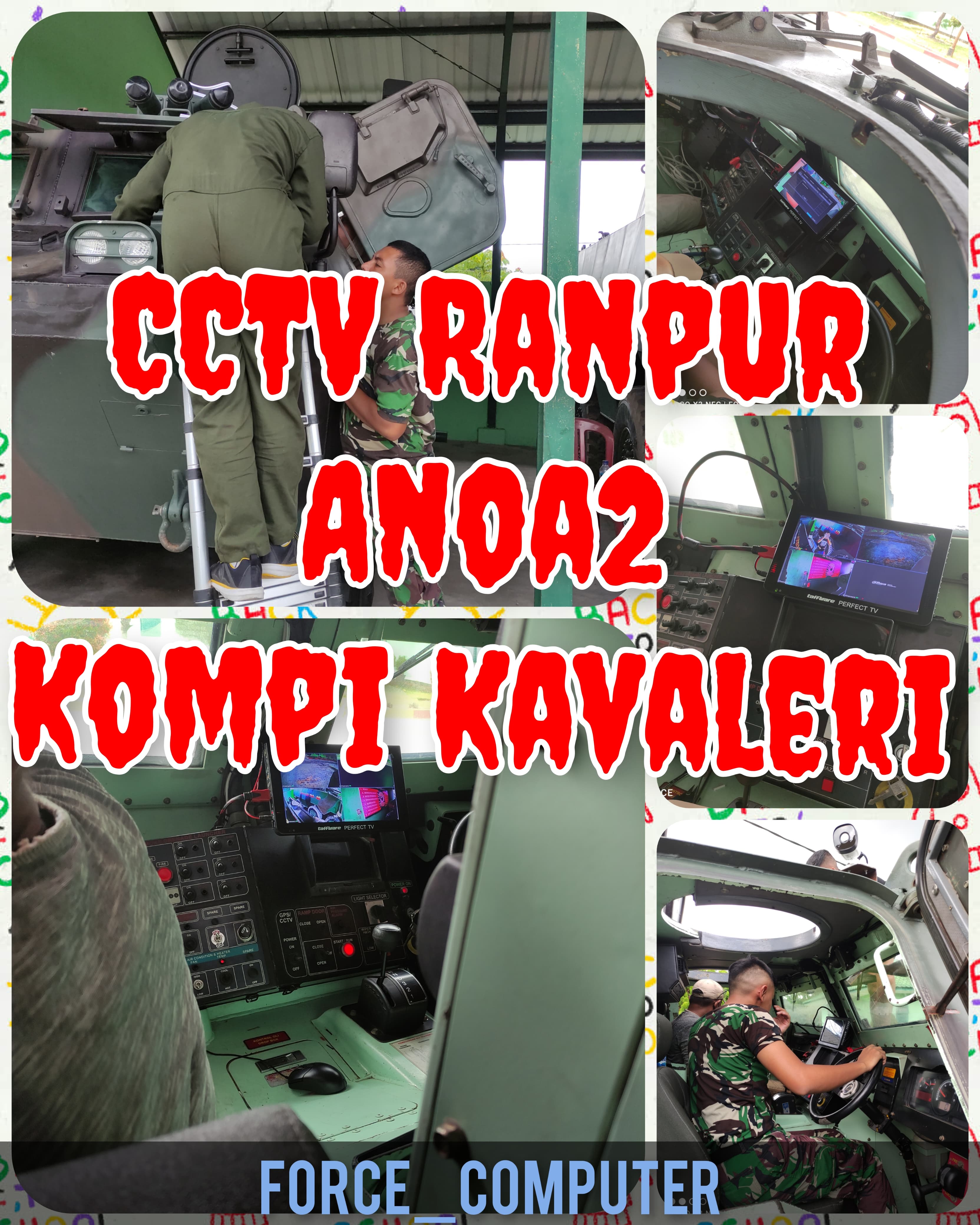 Instalasi CCTV Dahua di Ranpur ANOA2 Kompi Kavaleri Siak Hulu Kampar Riau