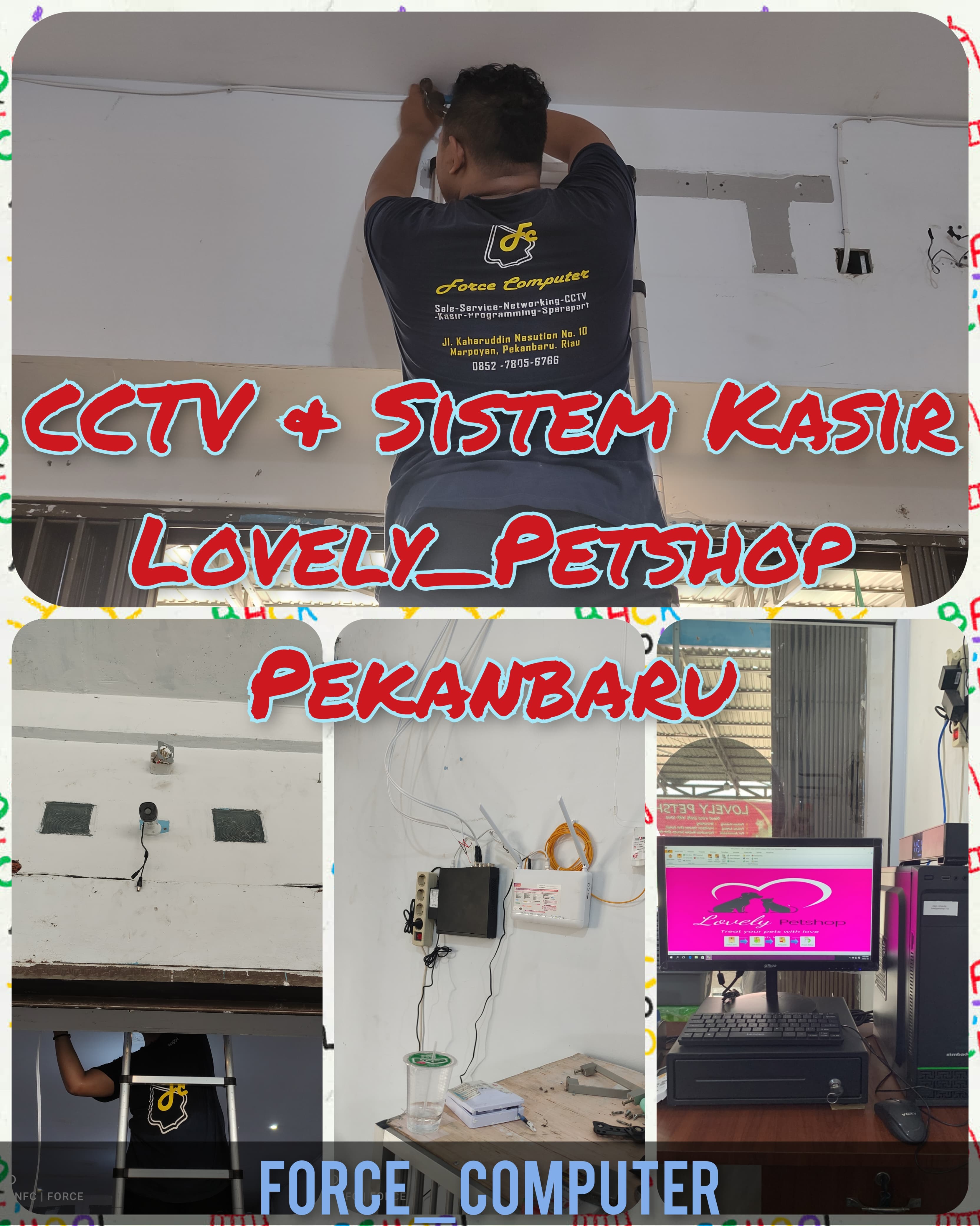 Instalasi CCTV Dahua dan Sistem Kasir di Lovely Patshop Pekanbaru