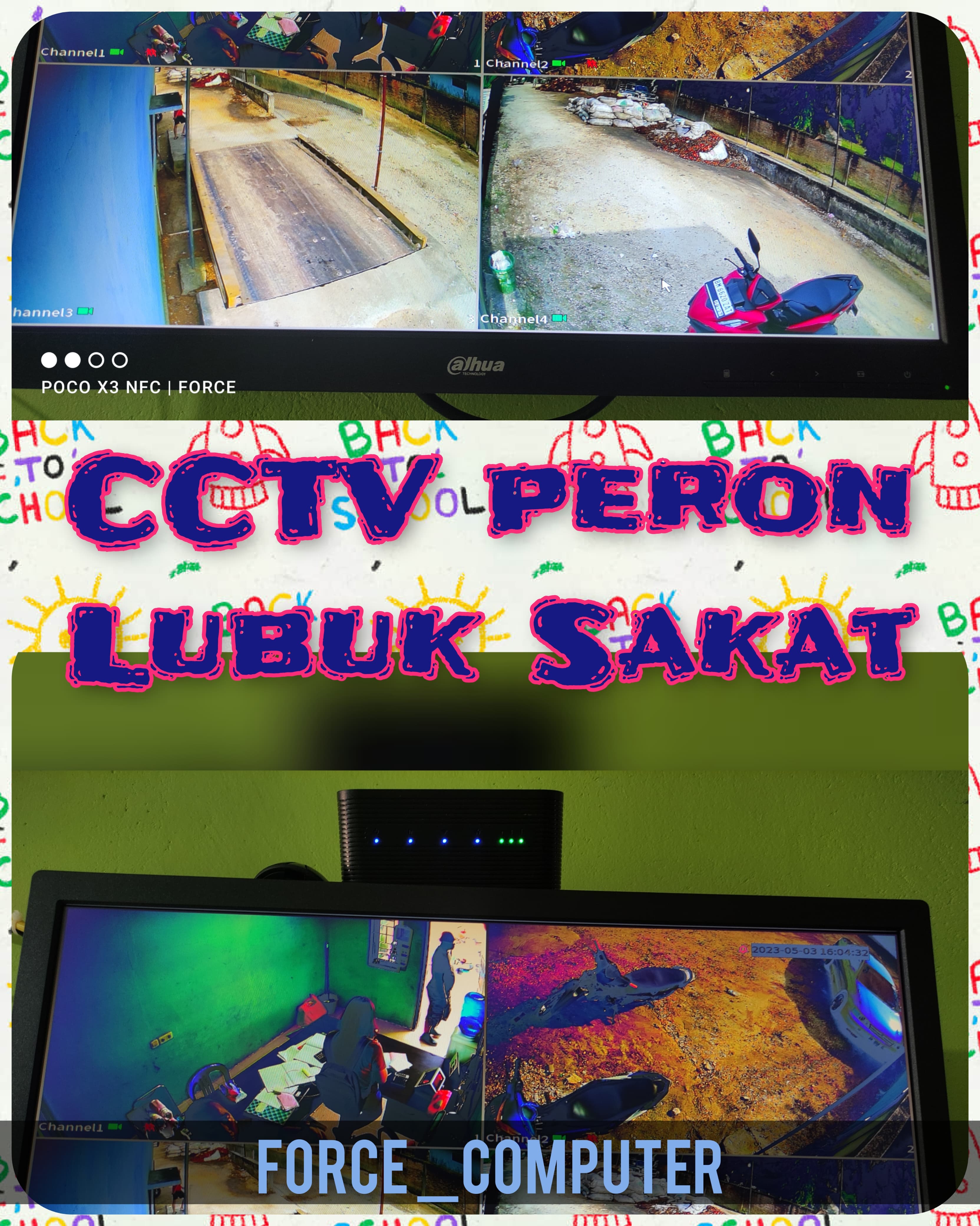 Instalasi CCTV Peron Sawit Lubuk Sakat Riau