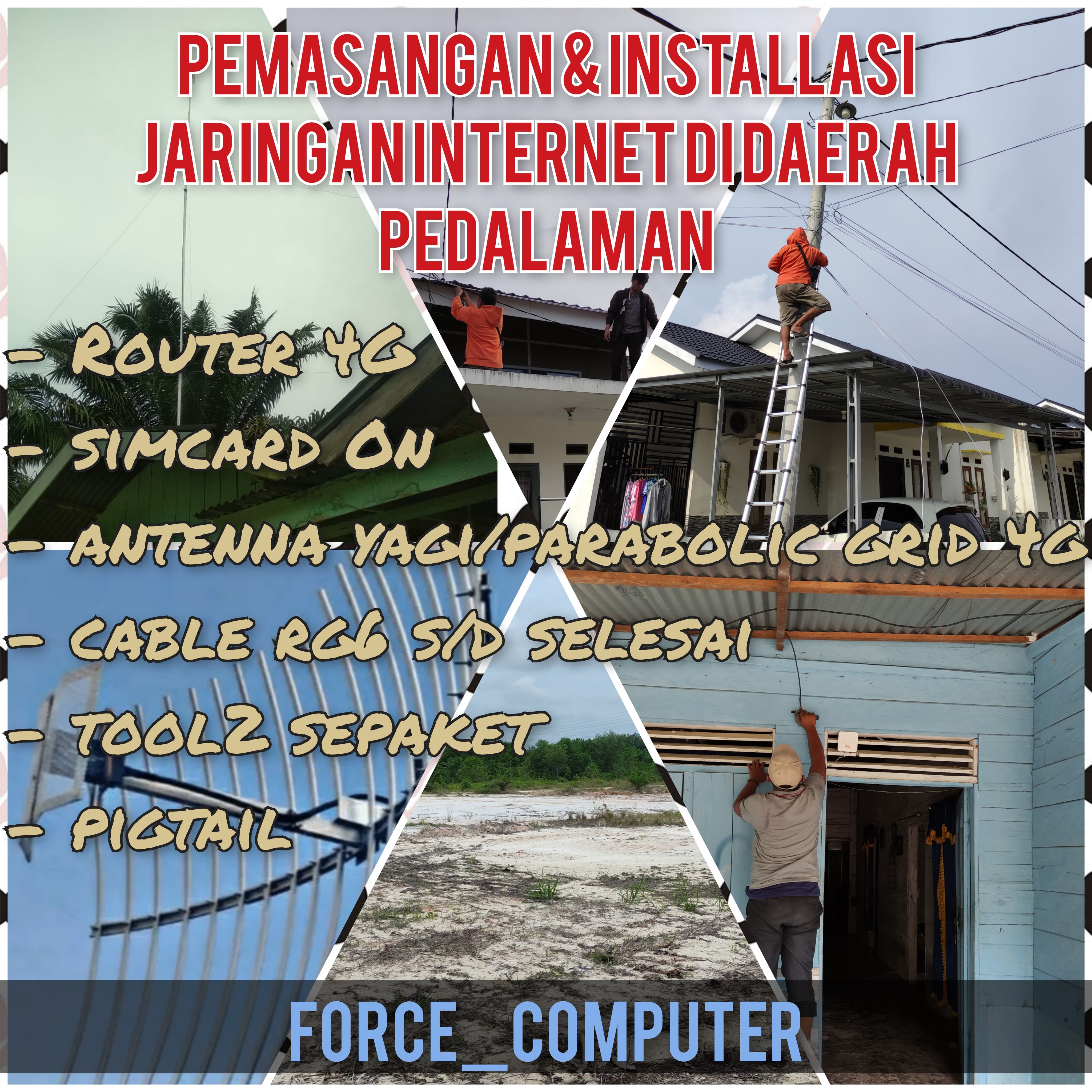 Pemasangan dan Instalasi Jaringan Internet Di Daerah Pedalaman