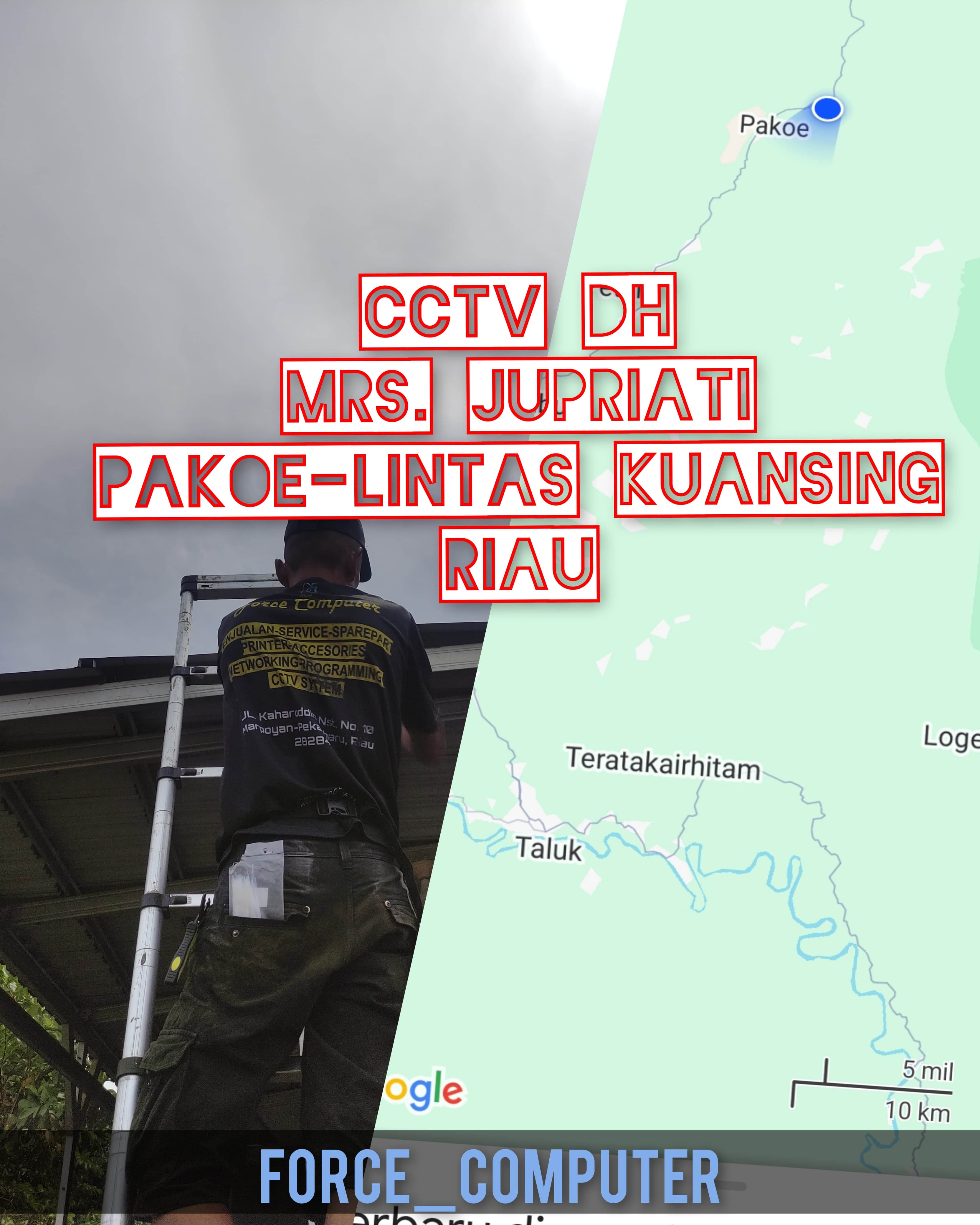 Instalasi CCTV Dahua di Rumah ibu Jupriati Pakoe Kuansing