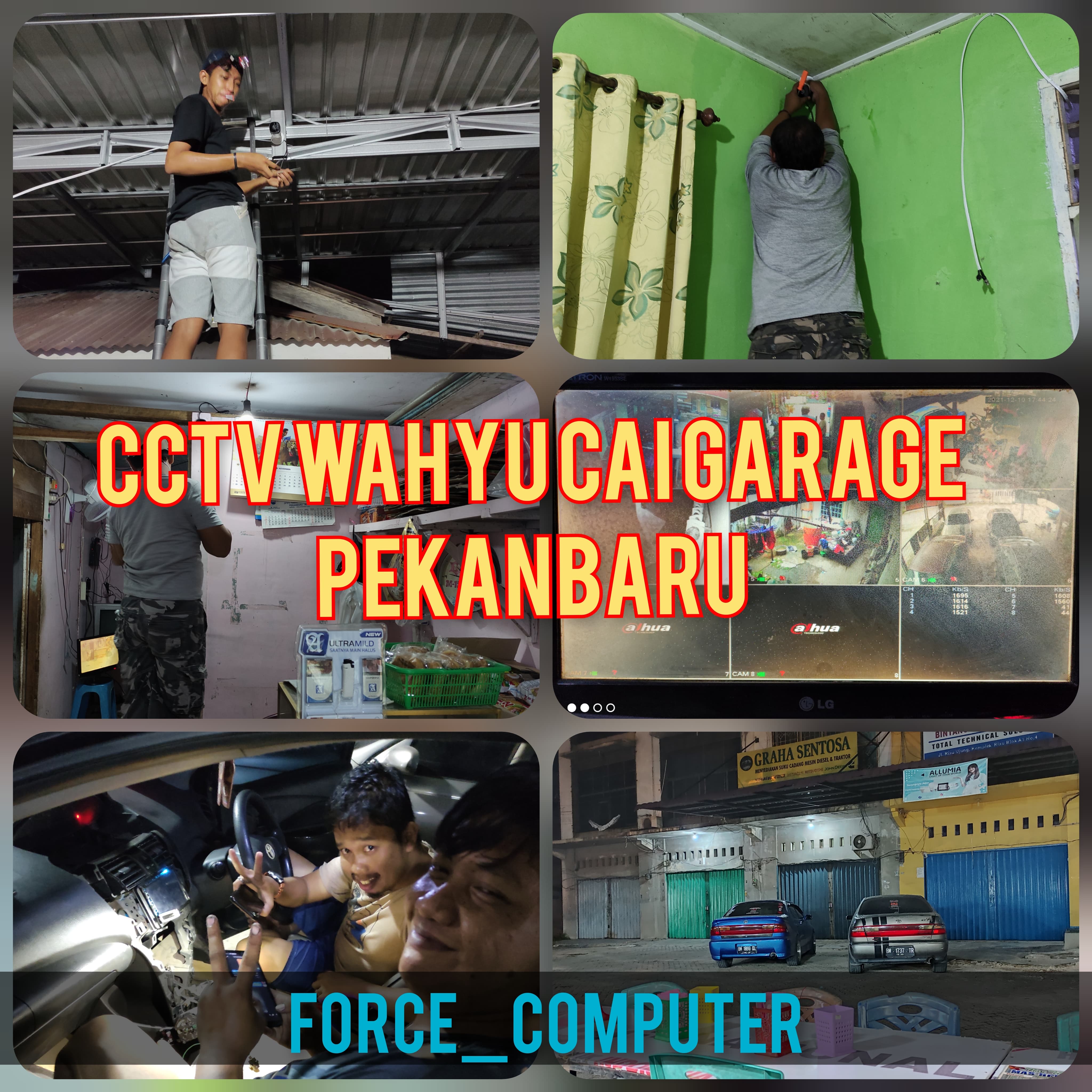 Instalasi CCTV Dahua di Wahyu CAI Garage Pekanbaru