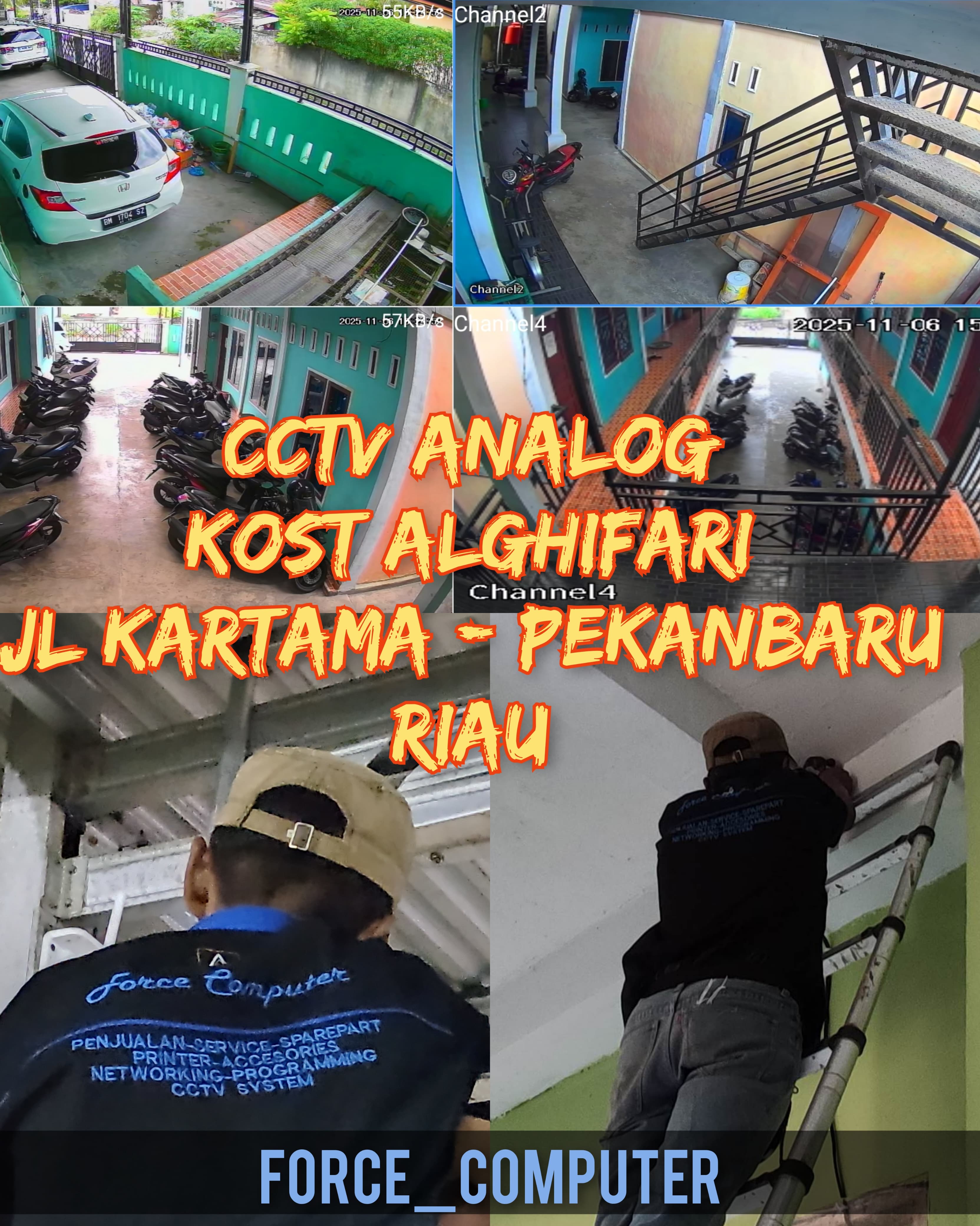 Instalasi CCTV Kos AL Ghifari Jl. kartama Pekanbaru