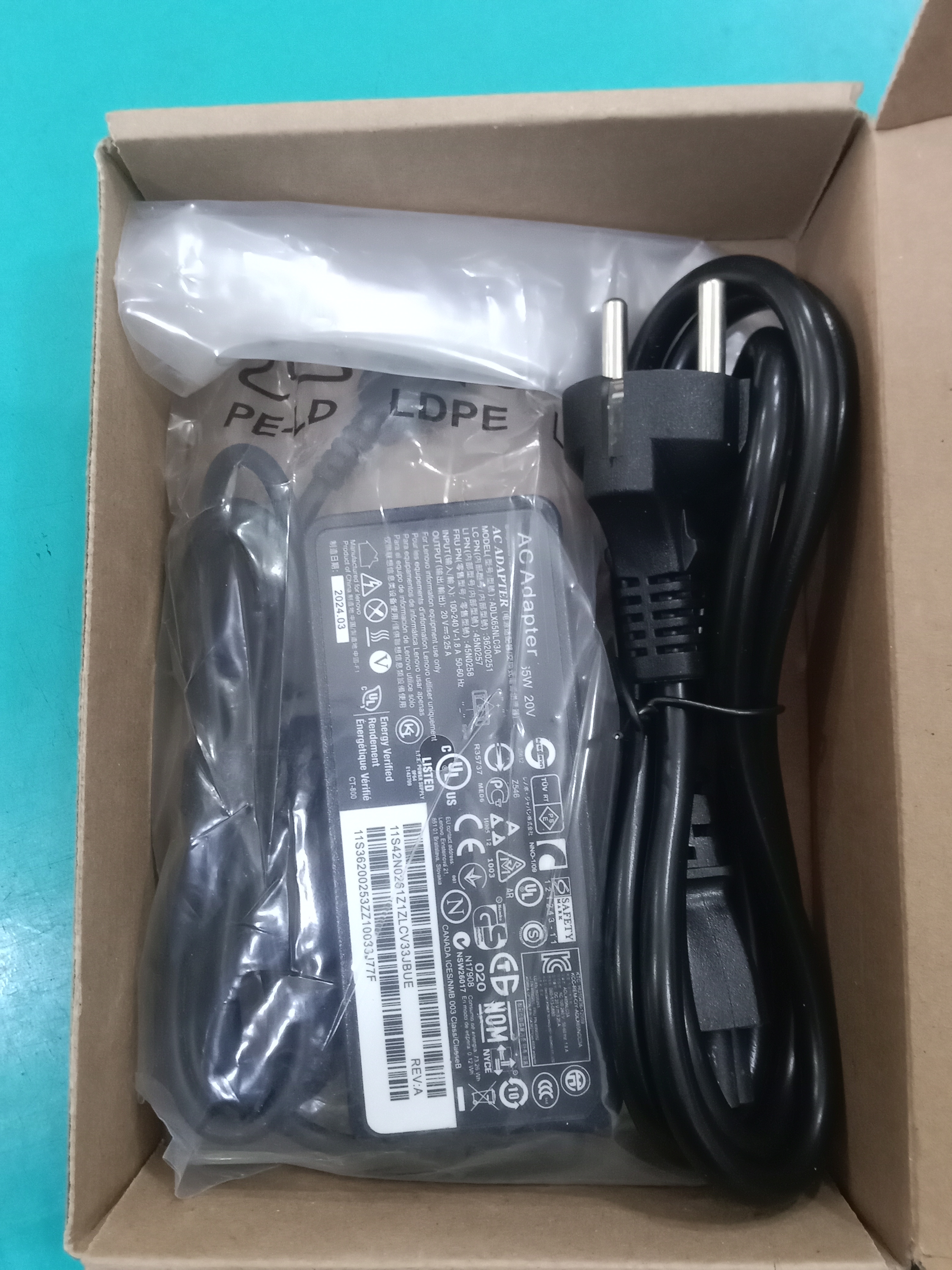 CHARGER LENOVO PETAK ORIGINAL